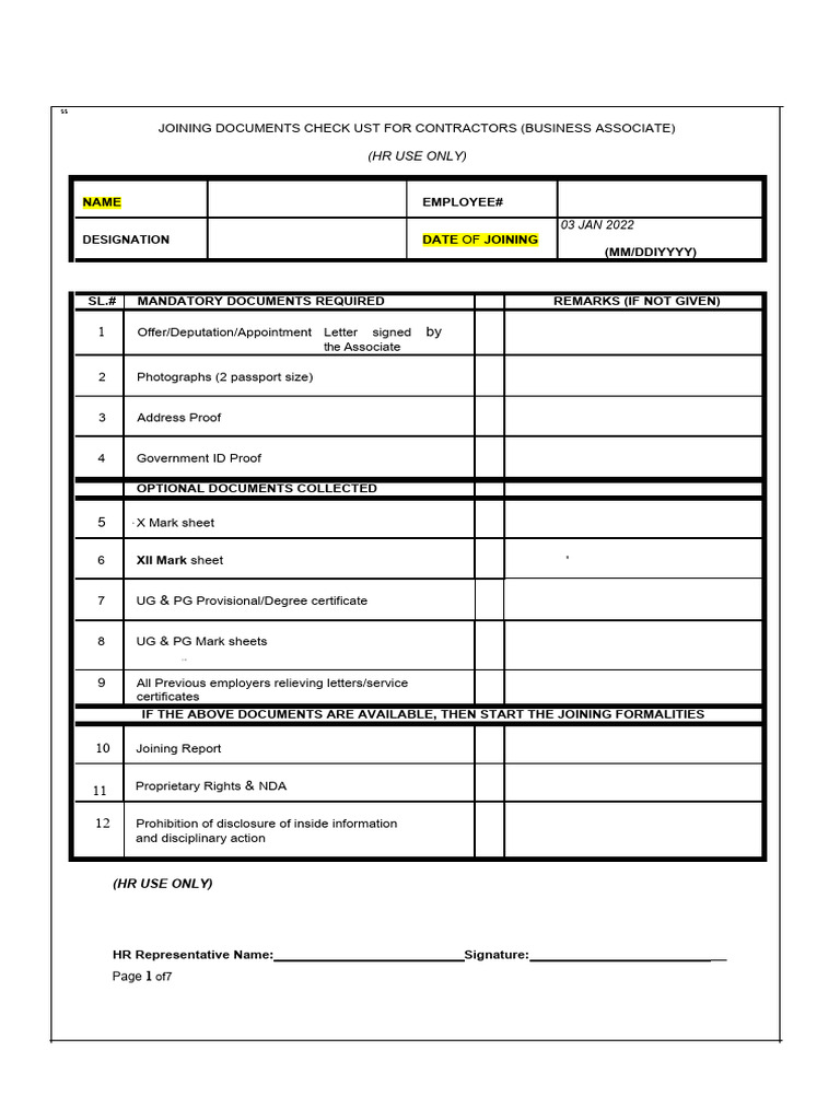 CWR Joining Document for Contractors | PDF | Government | Justice