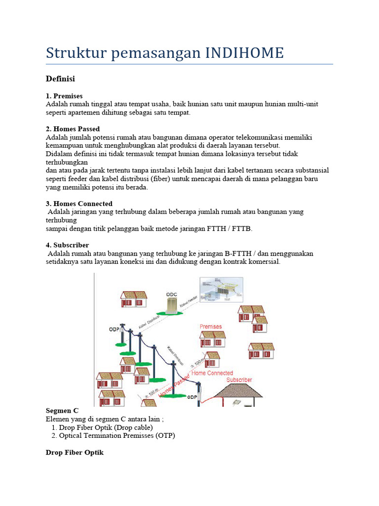 Struktur Pemasangan INDIHOME - Rahmi | PDF