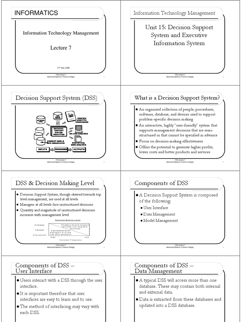 Decision Support Systems Explained | PDF | Software Prototyping ...