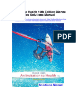 Invitation To Health 16th Edition Dianne Hales Solutions Manual