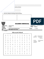 Examen de Computacion 4 Grado Octubre