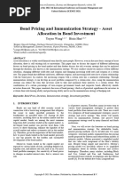 Bond Pricing and Immunization Strategy - Asset Allocation in Bond Investment