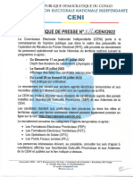 COMMUNIQUE DE PRESSE n° 028 - RECRUTEMENT DU PERSONNEL OPERATIONNEL
