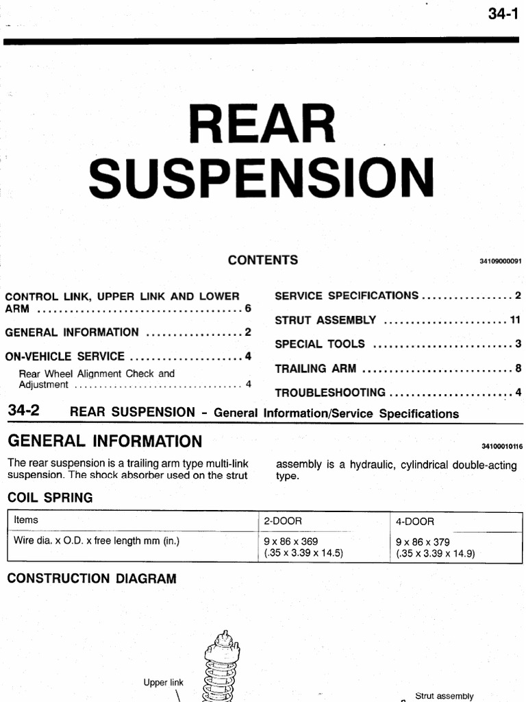 34 Rear Suspension | PDF | Motor Vehicle | Vehicle Parts