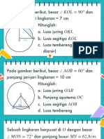 Hubungan Sudut Pusat, Panjang Busur, Dan Luas Juring 3