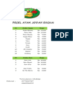 Menu Pecel Ayam