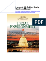 Legal Environment 5th Edition Beatty Solutions Manual