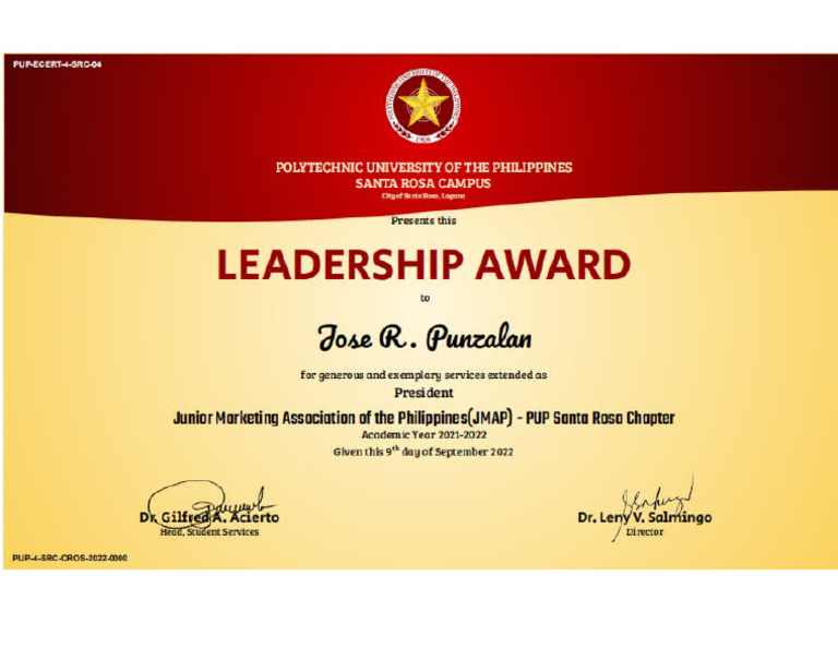Jmap pres leadership award pdf