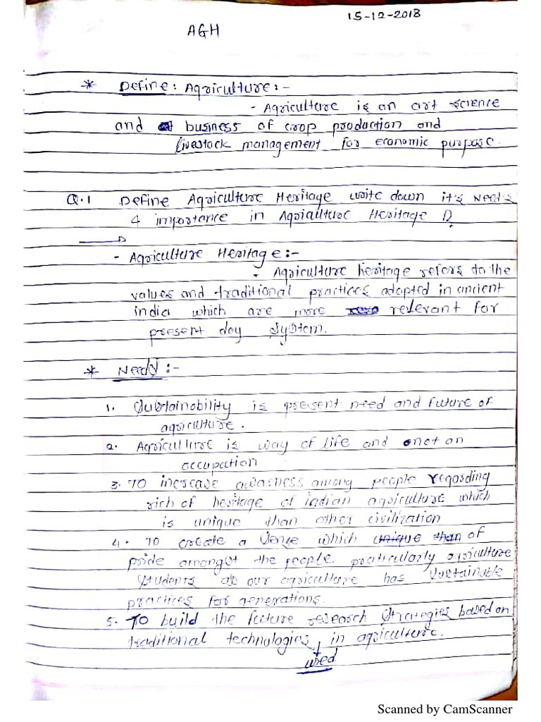 Agh 111 Short Notes | PDF