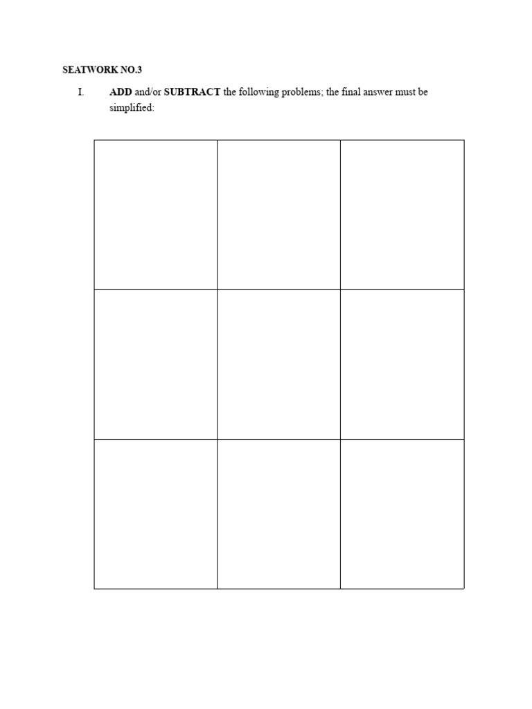 Seatwork No.3 | PDF