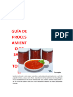 Guia de Procesamiento de Salasa de Tomate