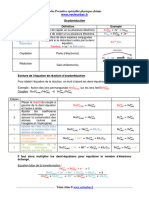 Fiche Oxydoreduction Premiere Specialite Physique Chimie 1