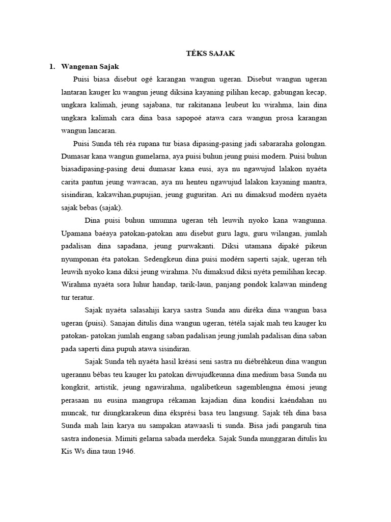 Bahan Ajar - Teks Sajak - Kelompok 5 | PDF
