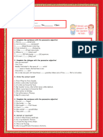 Possessive Determiners Exercice