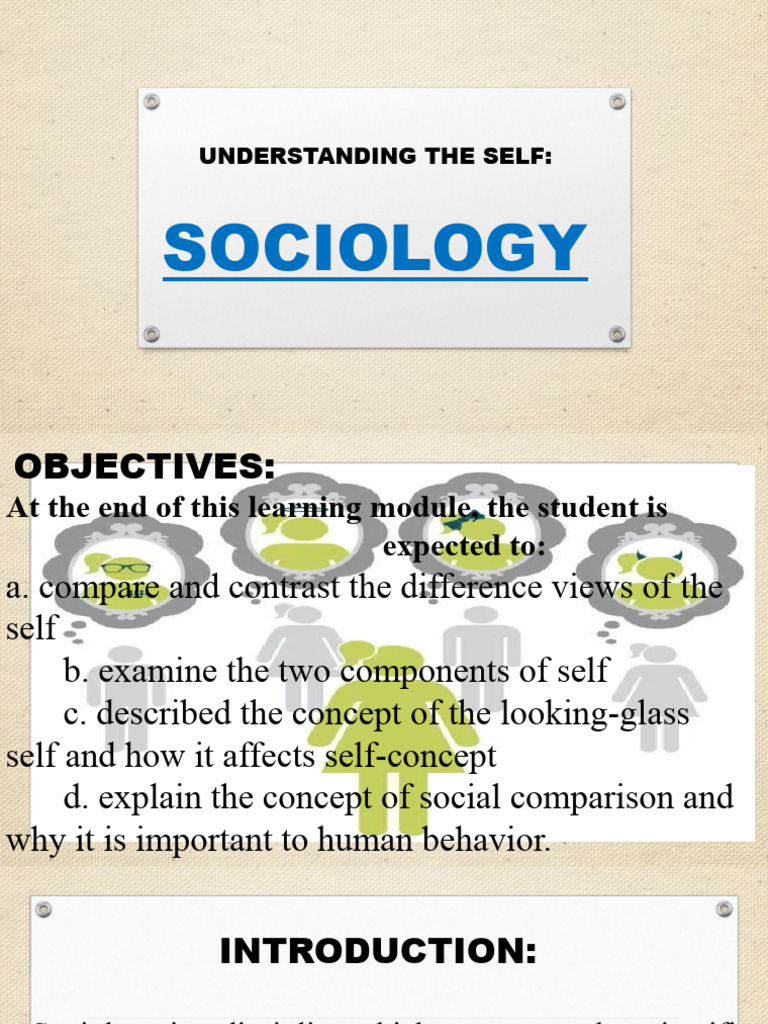 Understanding the Self in Sociology | PDF | Self Concept | Sociology