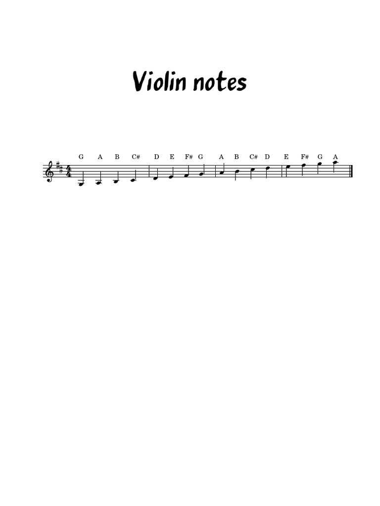 Violin Notes | PDF