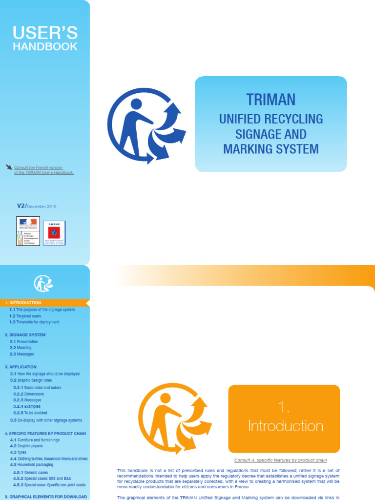 TRIMAN Recycling Signage Handbook | PDF | Waste | Recycling