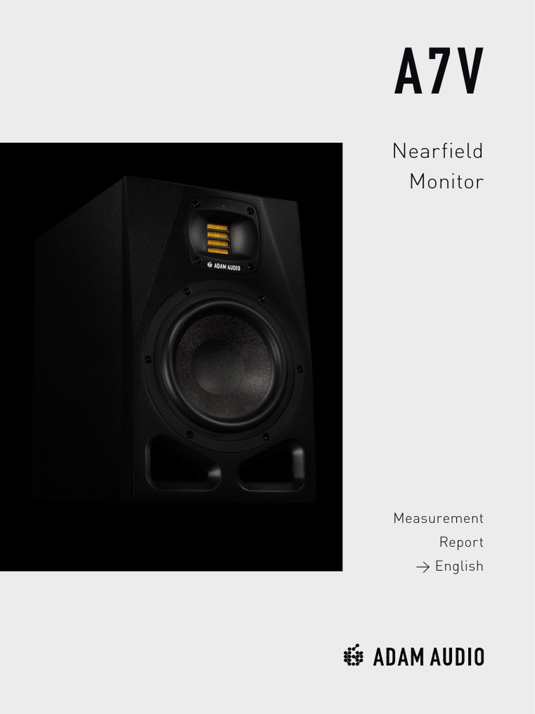 Adam Audio A Series A7v Studio Monitor Measurement Report V2 English