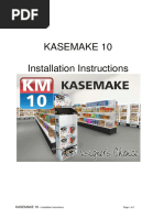 KASEMAKE 10.0 Installation Instructions