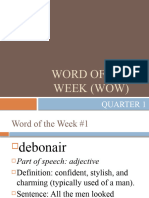 Word of The Week (WOW) Q1