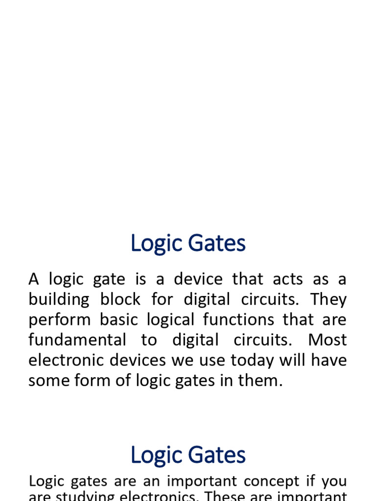 Logic Gates PDF