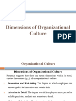 Dimensions of Organizational Culture