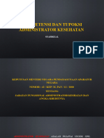 Kompetensi Dan Tupoksi Administrator Kesehatan