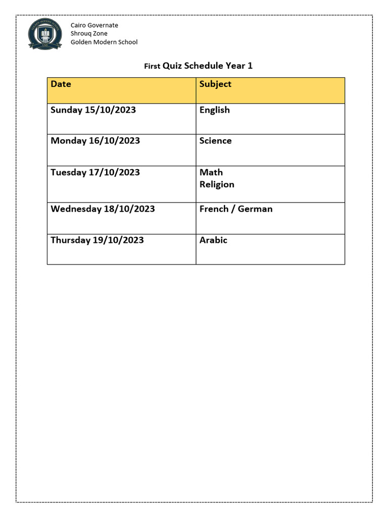 FIRST QUIZ YEAR 1.pdf 1022524641 | PDF