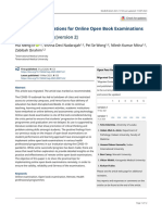 Practical Considerations For Online Open Book Examinations in Remote Settings