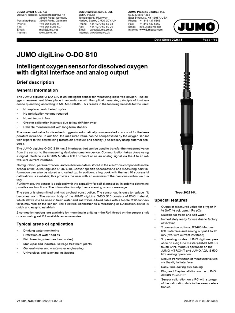 Intelligent Oxygen Sensor Guide | PDF