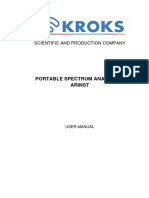 Manual-Spectrum Analyzer Arinst SSA-TG R2-ENG