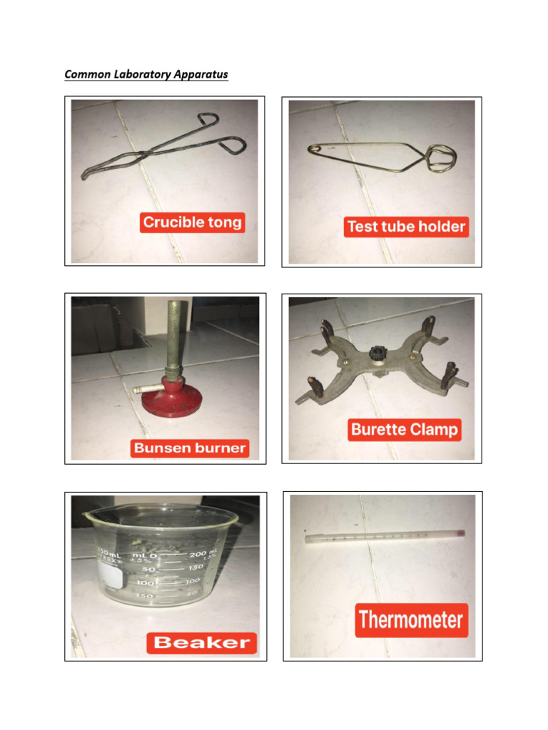 Common Laboratory Apparatus PDF
