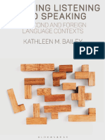 Teaching Listening and Speaking in Second and Foreign Language Contexts (Kathleen M. Bailey)