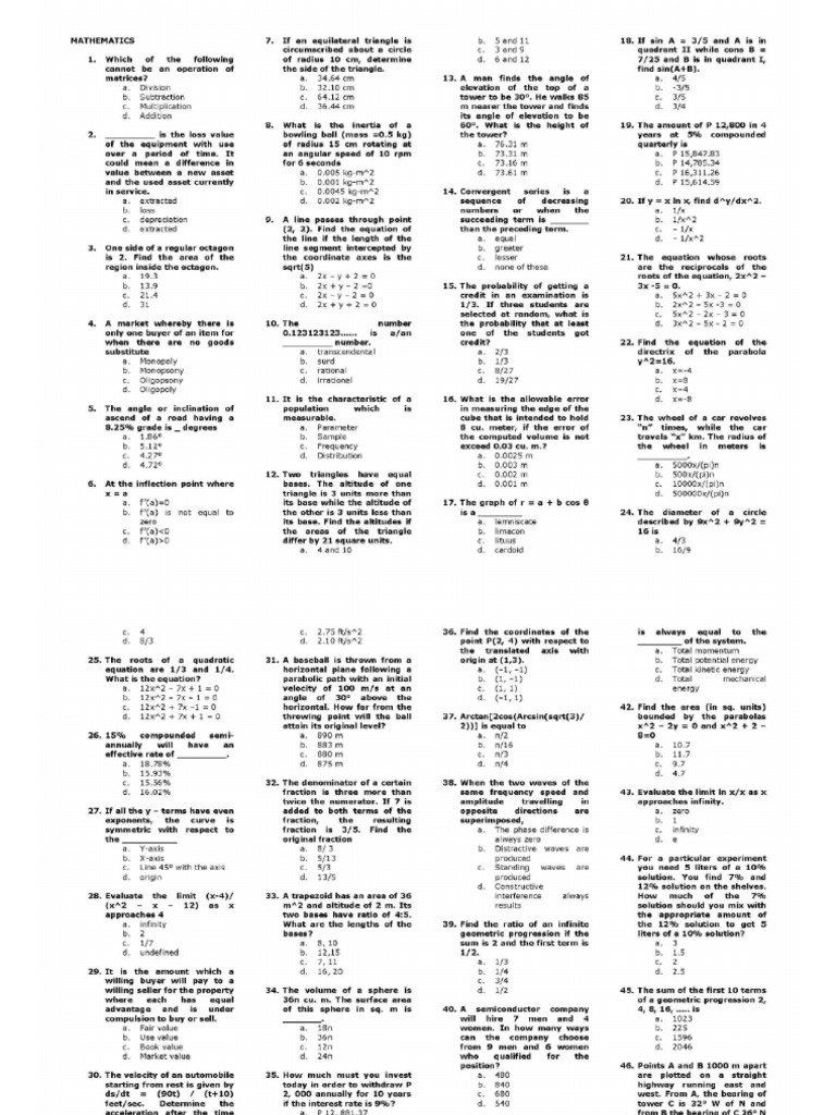 200 Engineering Mathematics Problems | PDF