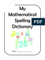 My My Mathematical Spelling Dictionary: Name