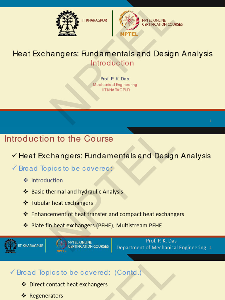 Week 1 Lecture Material - Watermark PDF | PDF | Heat Exchanger | Heat