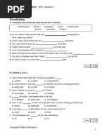 Pioneer Intermediate B1 Tests Module 1 | PDF | Roommate