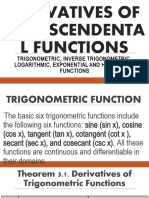 Derivatives of Transcendental Functions
