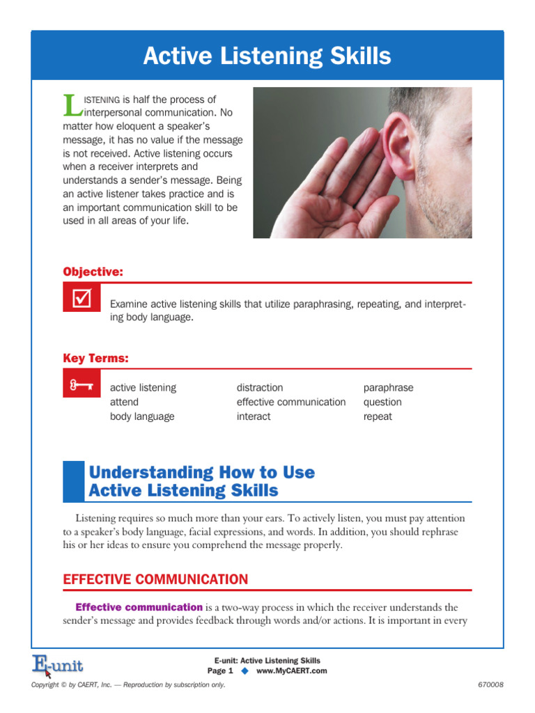 Active Listening Downloaded | PDF | Body Language | Communication