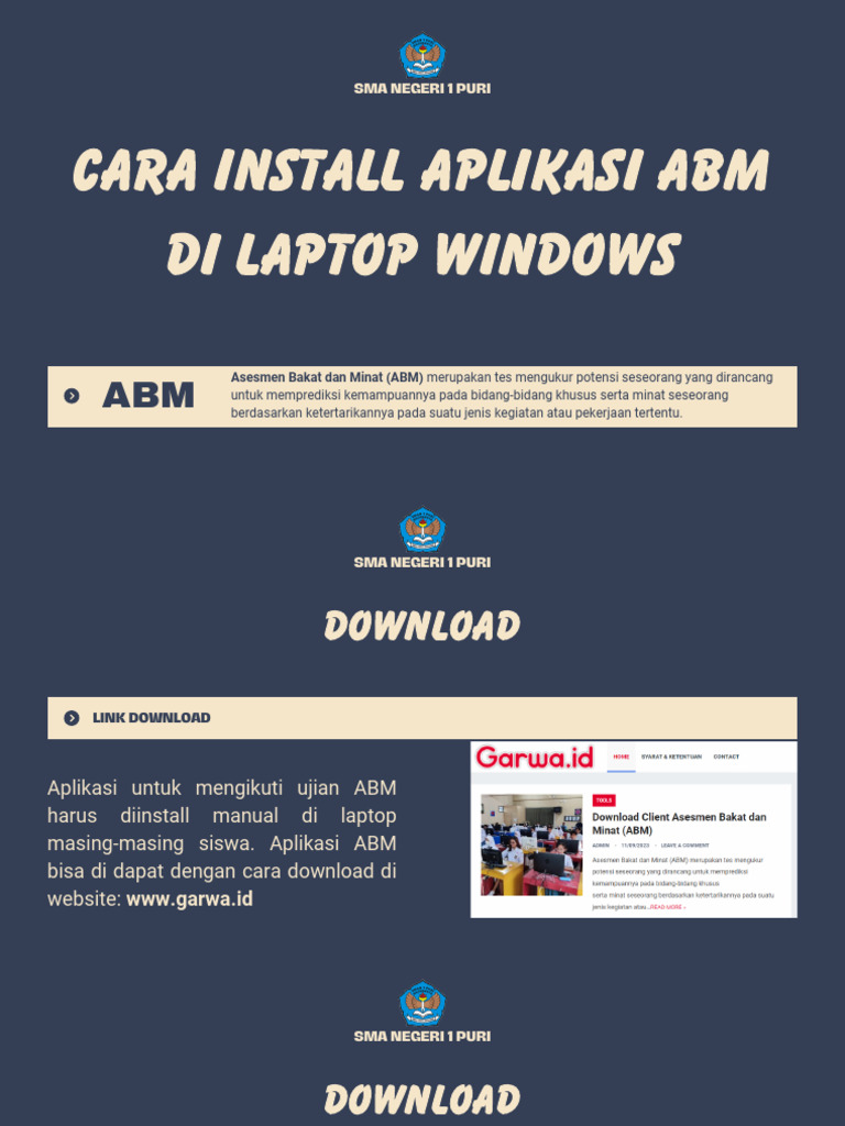 Cara Install Aplikasi ABM di Laptop | PDF | Karier & Perkembangan