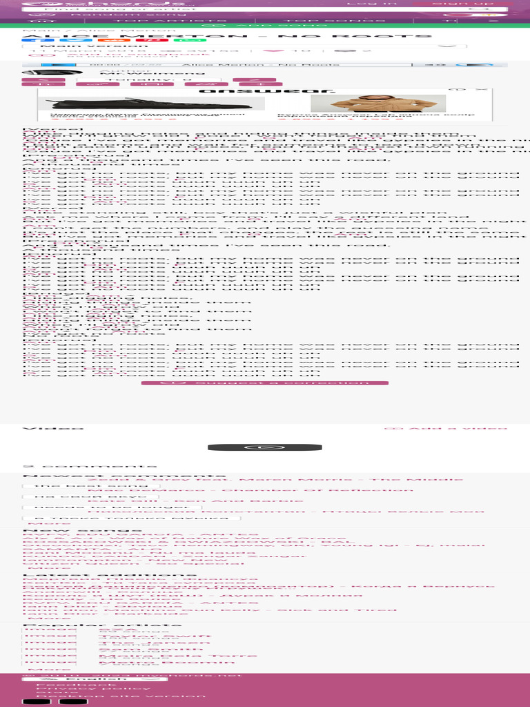 Alice Merton - No Roots Lyrics & Chords | PDF | Song Structure ...