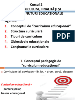 Cursul 2 Curriculum Finalit Conţinut