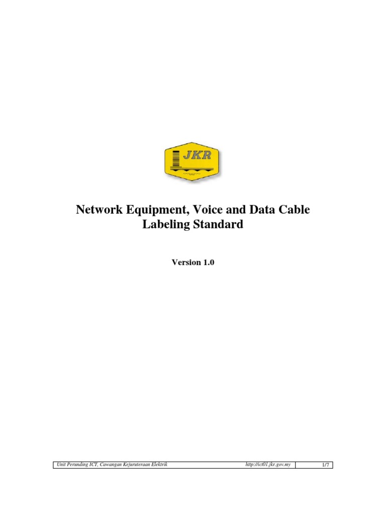 Network Cable Labeling Standards Guide | PDF | Computer Networking ...