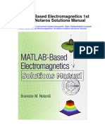 Matlab Based Electromagnetics 1st Edition Notaros Solutions Manual