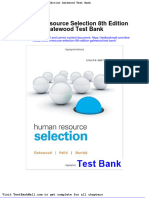 Human Resource Selection 8th Edition Gatewood Test Bank