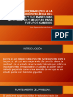 Modificaciones A La Constitución Política Del Estado y