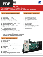 Cummins DGDB 250 kVA Generator Specs | PDF | Engines | Radiator