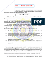 CBSE Class 12 Chemistry Chap 8 - The D - and F - Block Elements - Notes1