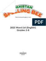 Combined PSB-Grades 3-8 Word List - English