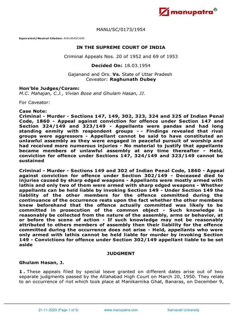 Supreme Court Ruling on Murder Appeal | PDF | Acquittal | Prosecutor